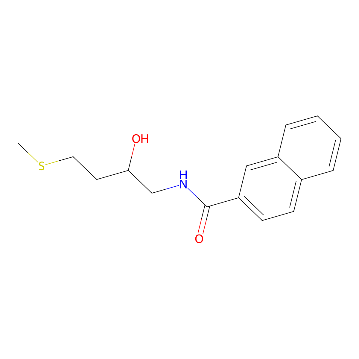 N-[2-hydroxy-4-(methylsulfanyl)butyl]naphthalene-2-carboxamide molecular structure, CAS 2310128-86-8