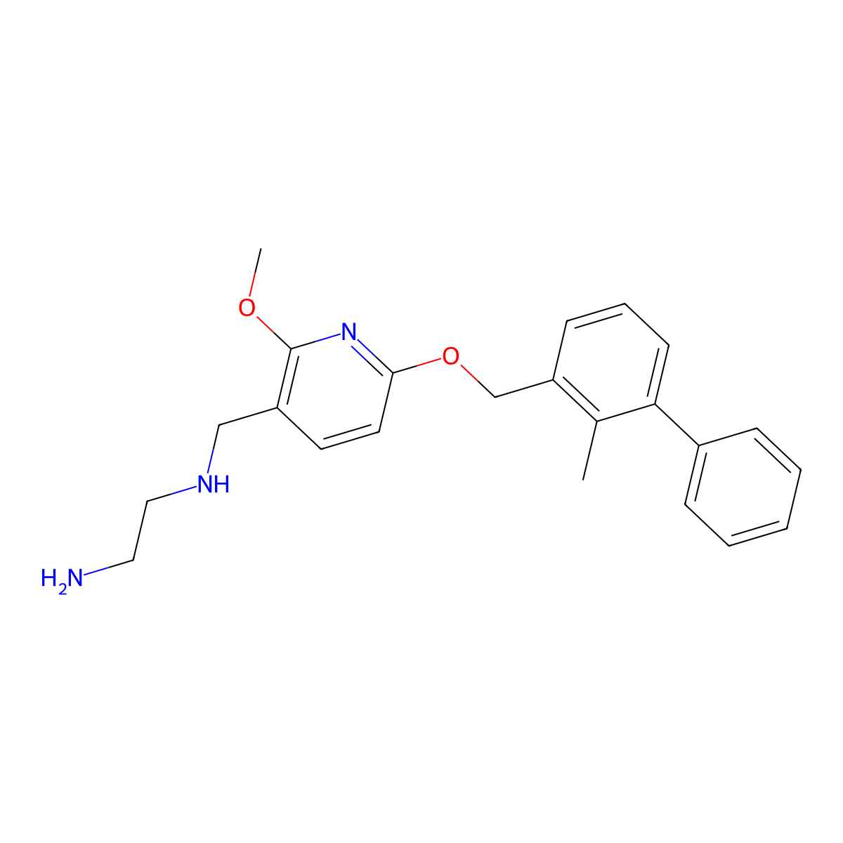 N'-[[2-methoxy-6-[(2-methyl-3-phenylphenyl)methoxy]pyridin-3-yl]methyl]ethane-1,2-diamine molecular structure, CAS 2310135-18-1