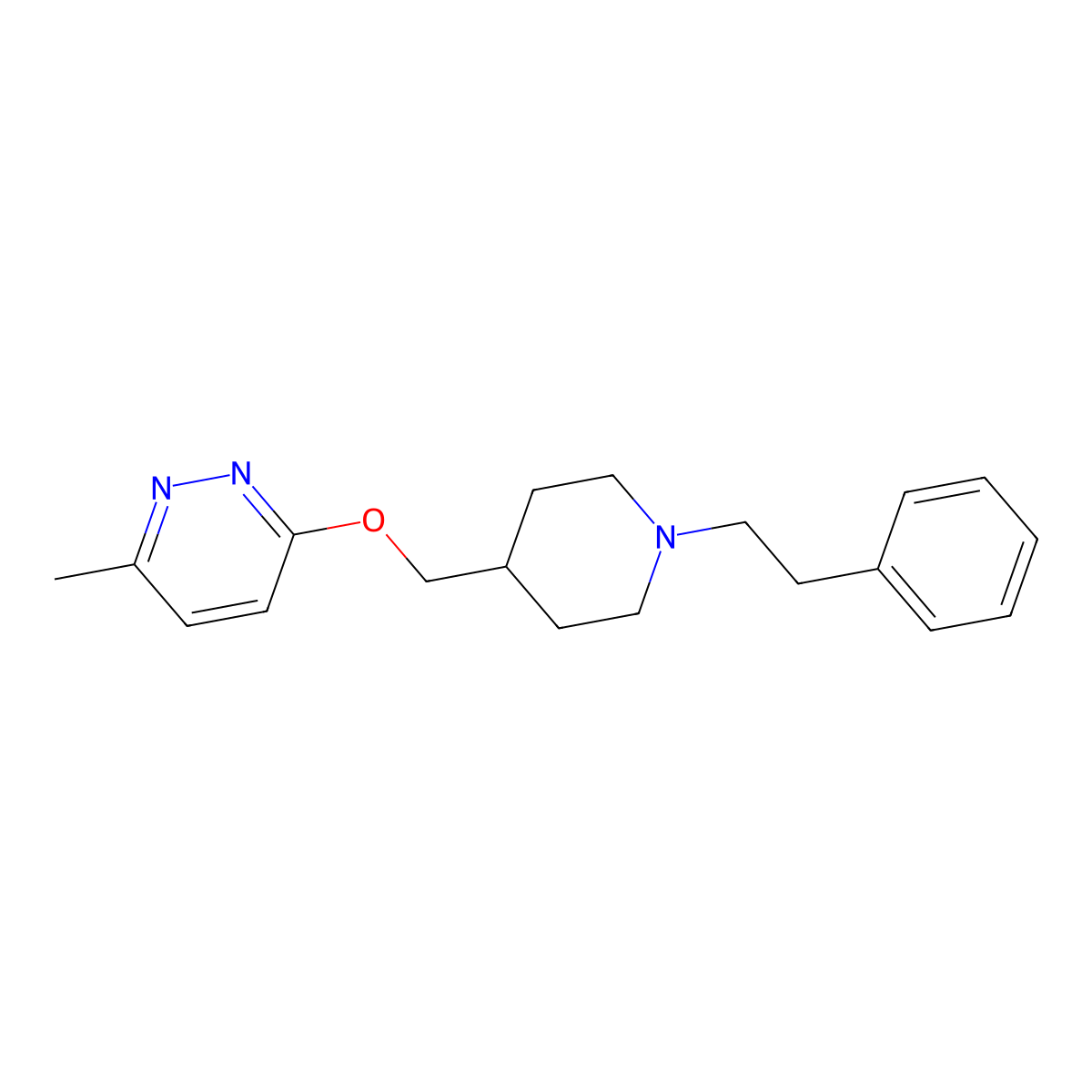 3-Methyl-6-{[1-(2-phenylethyl)piperidin-4-yl]methoxy}pyridazine molecular structure, CAS 2310139-48-9