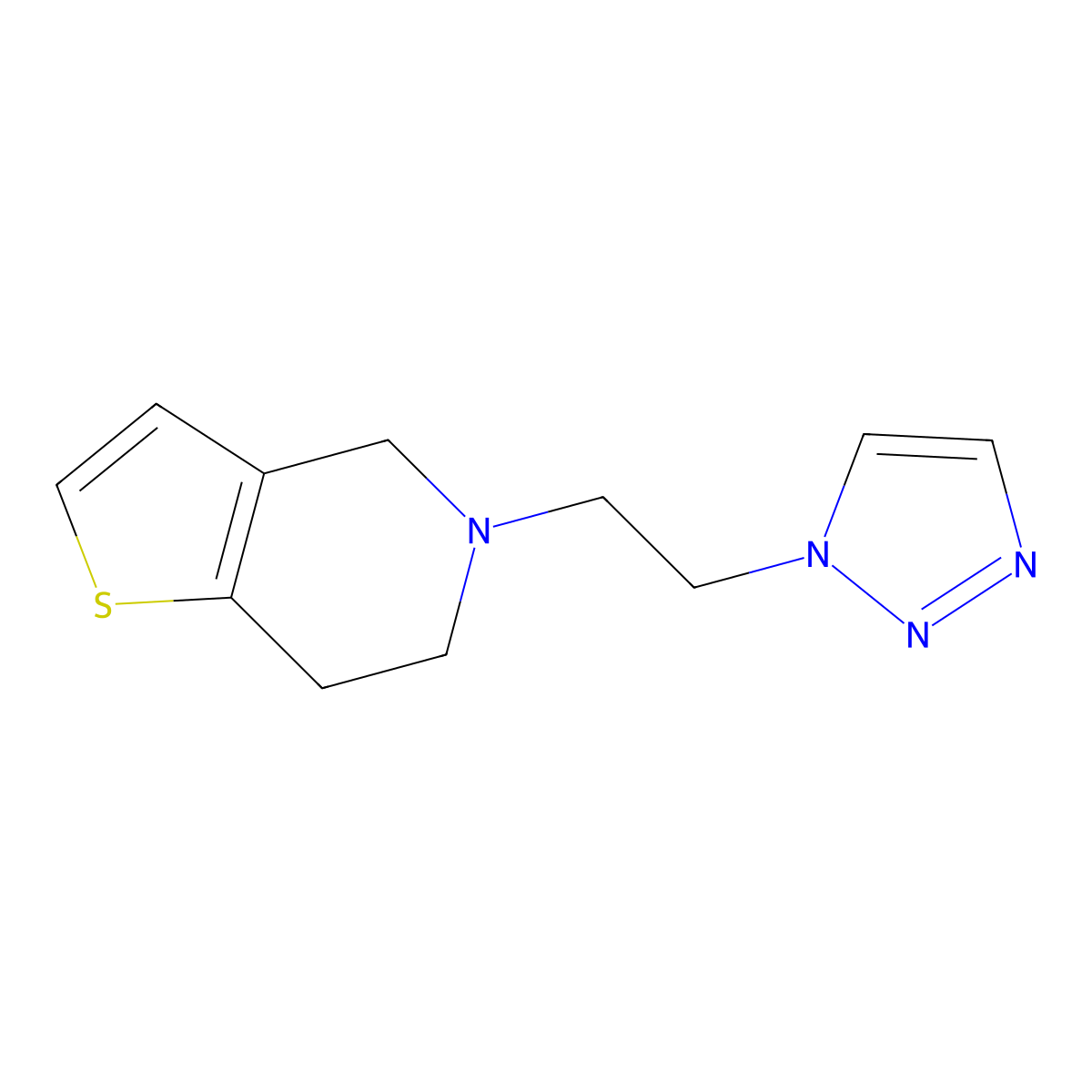 5-(2-(1H-1,2,3-triazol-1-yl)ethyl)-4,5,6,7-tetrahydrothieno[3,2-c]pyridine molecular structure, CAS 2310139-76-3