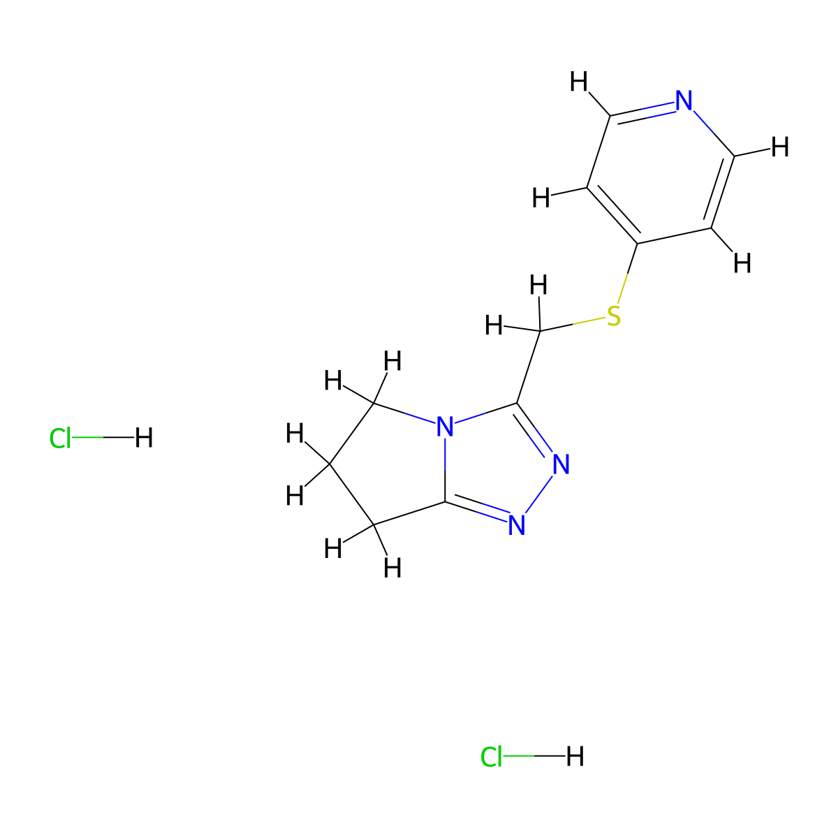 4-[({5H,6H,7H-pyrrolo[2,1-c][1,2,4]triazol-3-yl}methyl)sulfanyl]pyridine dihydrochloride molecular structure, CAS 2310139-93-4