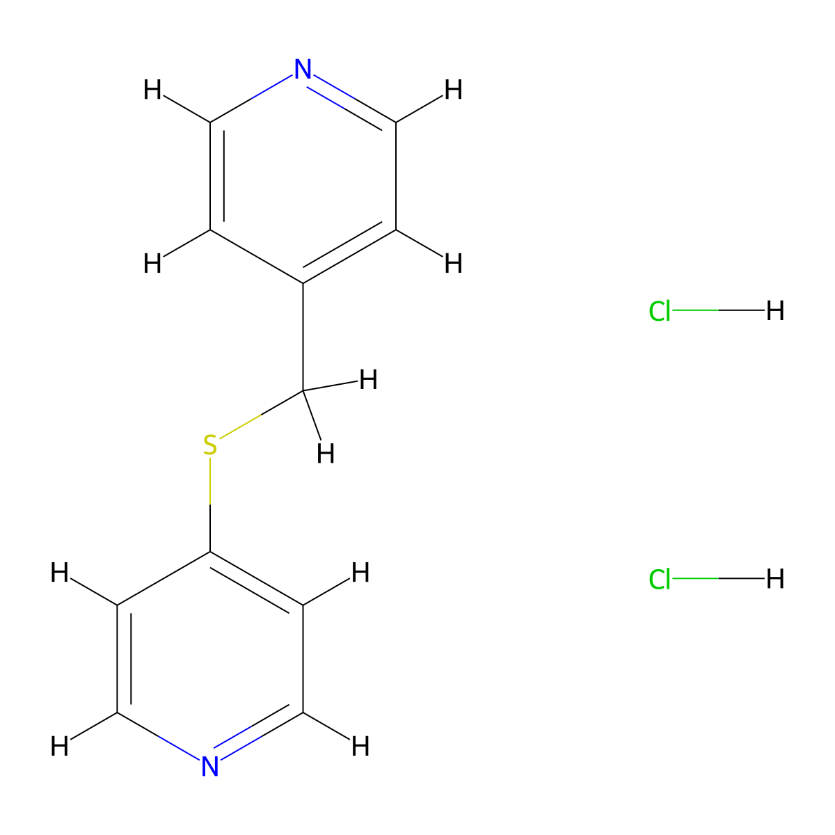 4-[(Pyridin-4-ylsulfanyl)methyl]pyridine dihydrochloride molecular structure, CAS 2310140-31-7