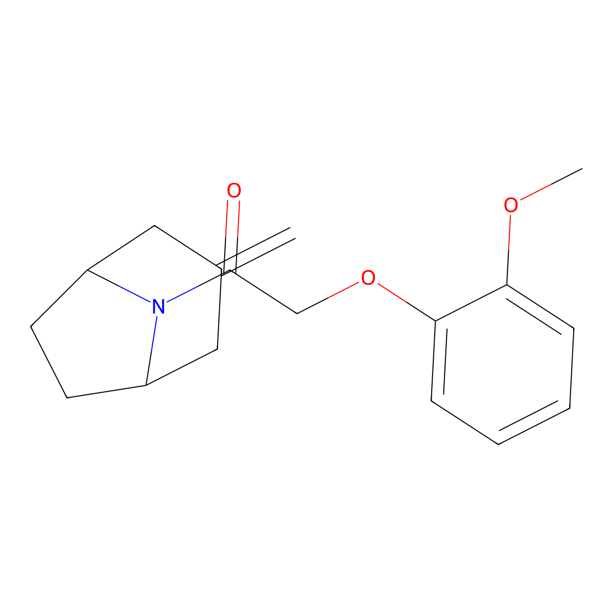 2-(2-Methoxyphenoxy)-1-{3-methylidene-8-azabicyclo[3.2.1]octan-8-yl}ethan-1-one molecular structure, CAS 2310140-92-0