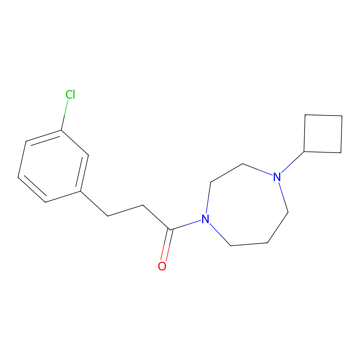 3-(3-Chlorophenyl)-1-(4-cyclobutyl-1,4-diazepan-1-yl)propan-1-one molecular structure, CAS 2310141-37-6