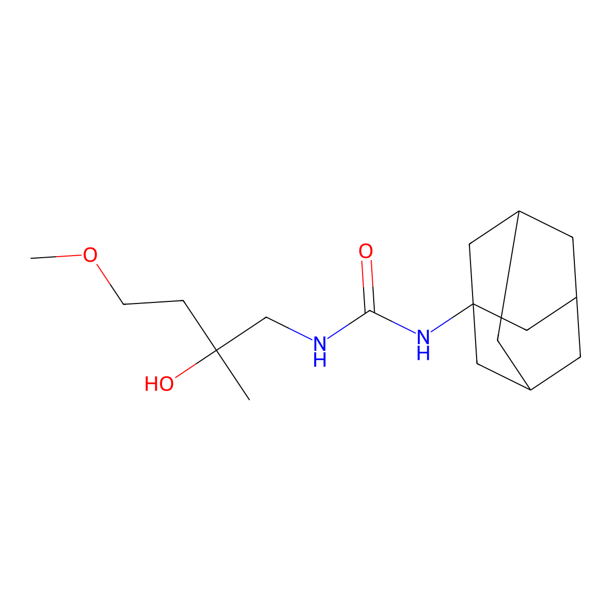 1-(Adamantan-1-yl)-3-(2-hydroxy-4-methoxy-2-methylbutyl)urea molecular structure, CAS 2310142-43-7