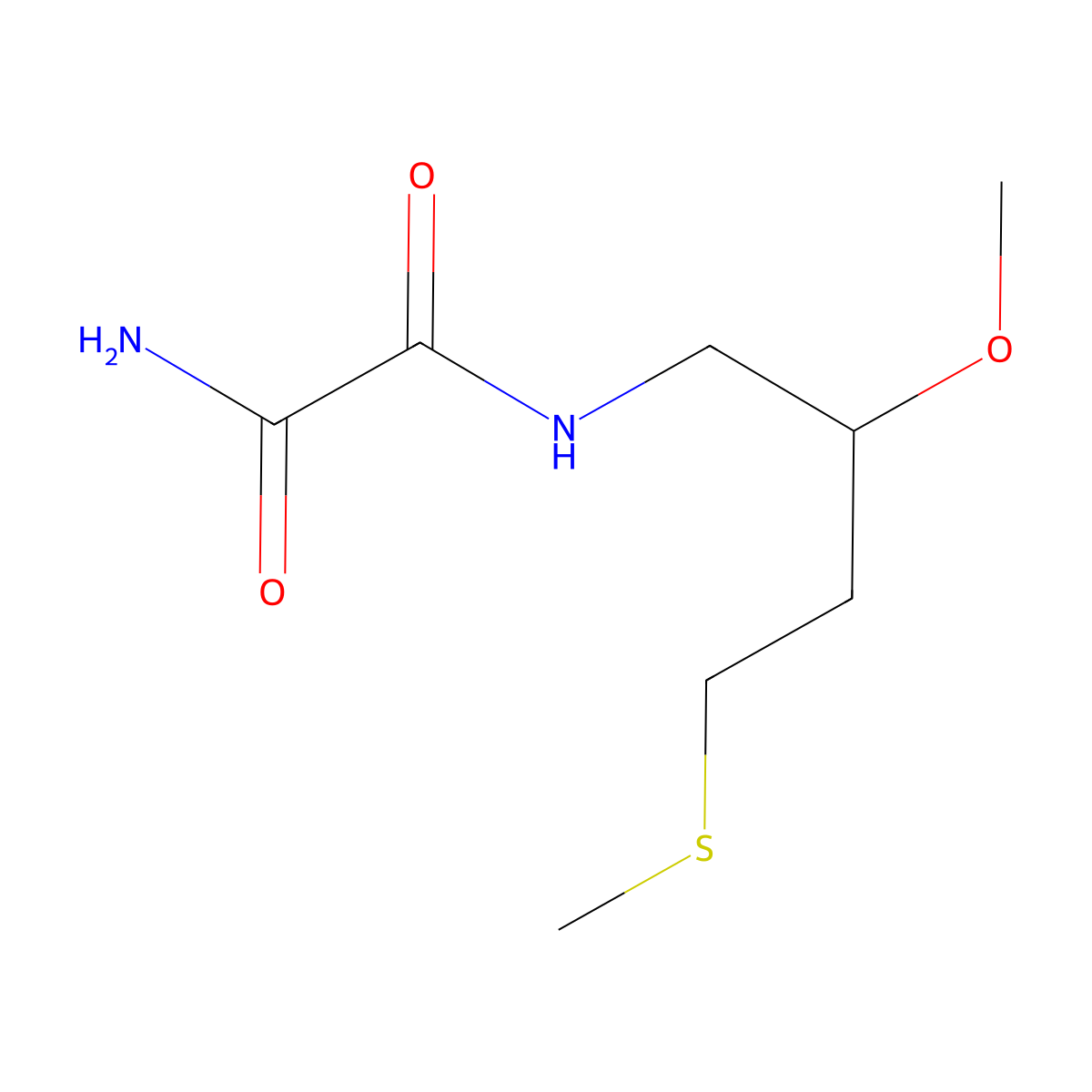 N'-[2-methoxy-4-(methylsulfanyl)butyl]ethanediamide molecular structure, CAS 2310142-76-6