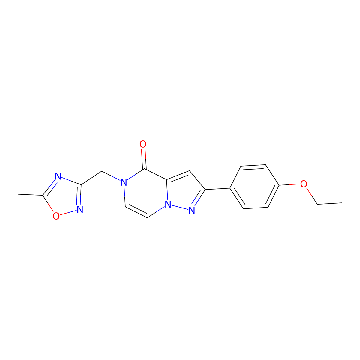 2-(4-ethoxyphenyl)-5-[(5-methyl-1,2,4-oxadiazol-3-yl)methyl]-4H,5H-pyrazolo[1,5-a]pyrazin-4-one molecular structure, CAS 2310143-65-6
