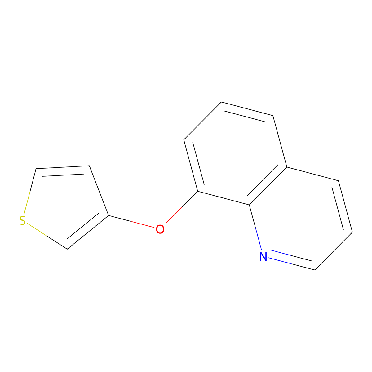8-(Thiophen-3-yloxy)quinoline molecular structure, CAS 2310144-43-3