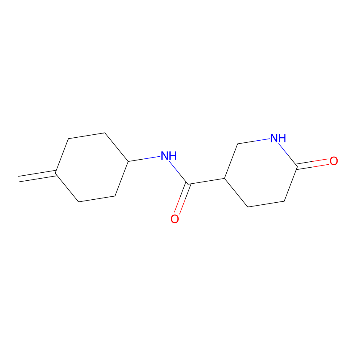N-(4-methylidenecyclohexyl)-6-oxopiperidine-3-carboxamide molecular structure, CAS 2310147-64-7