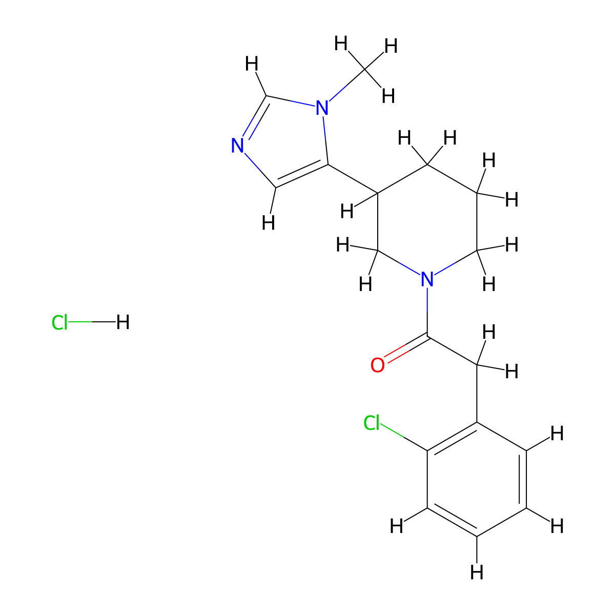 2-(2-chlorophenyl)-1-[3-(1-methyl-1H-imidazol-5-yl)piperidin-1-yl]ethan-1-one hydrochloride molecular structure, CAS 2310152-63-5