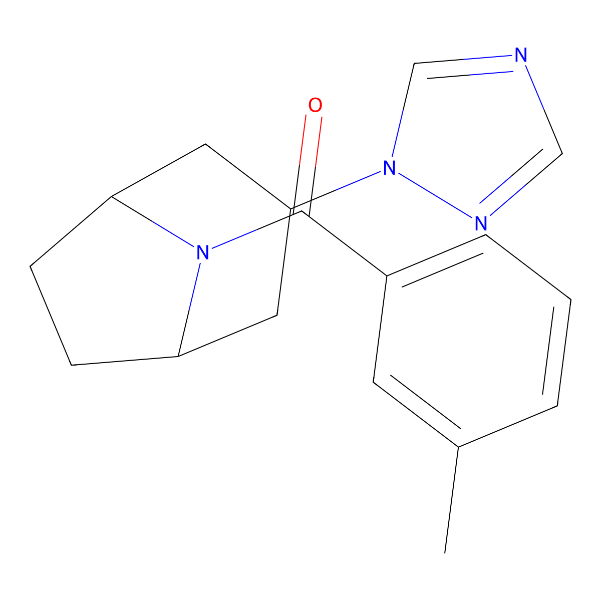 8-(3-methylbenzoyl)-3-(1H-1,2,4-triazol-1-yl)-8-azabicyclo[3.2.1]octane molecular structure, CAS 2310152-91-9