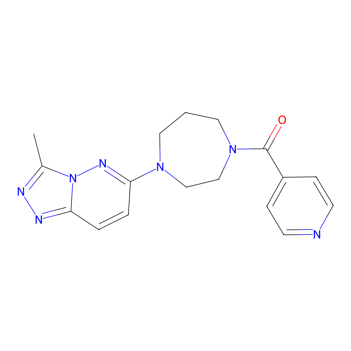 1-{3-Methyl-[1,2,4]triazolo[4,3-b]pyridazin-6-yl}-4-(pyridine-4-carbonyl)-1,4-diazepane molecular structure, CAS 2310153-59-2