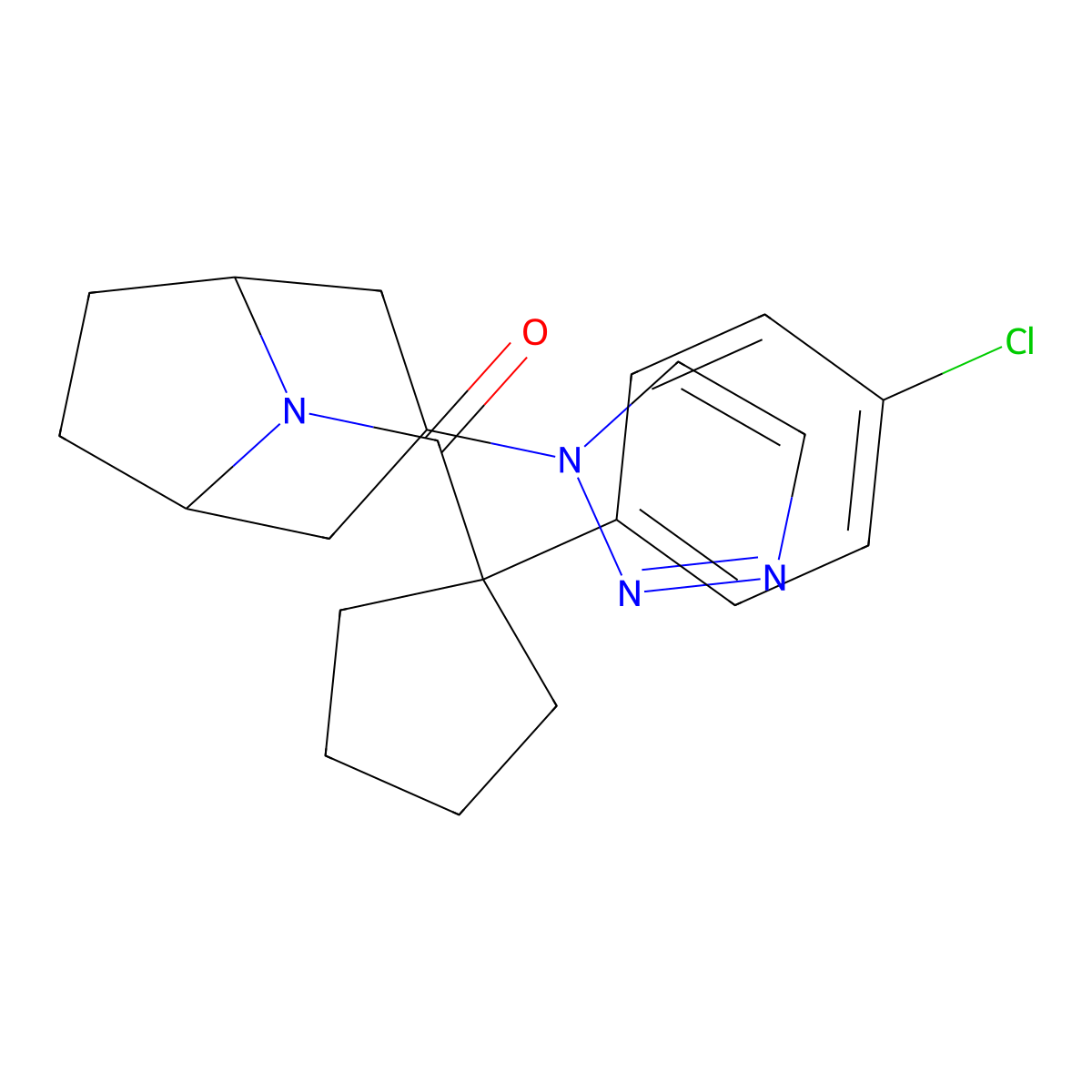 8-[1-(4-chlorophenyl)cyclopentanecarbonyl]-3-(1H-1,2,3-triazol-1-yl)-8-azabicyclo[3.2.1]octane molecular structure, CAS 2310153-83-2
