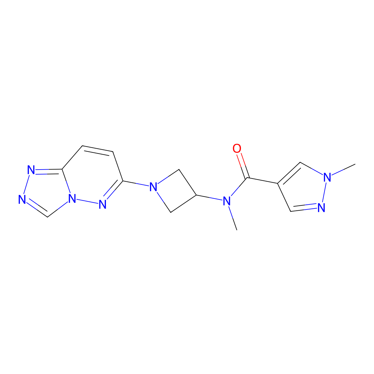 N,1-dimethyl-N-(1-{[1,2,4]triazolo[4,3-b]pyridazin-6-yl}azetidin-3-yl)-1H-pyrazole-4-carboxamide molecular structure, CAS 2310154-03-9