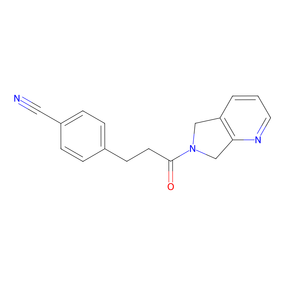 4-(3-oxo-3-(5H-pyrrolo[3,4-b]pyridin-6(7H)-yl)propyl)benzonitrile molecular structure, CAS 2310154-20-0