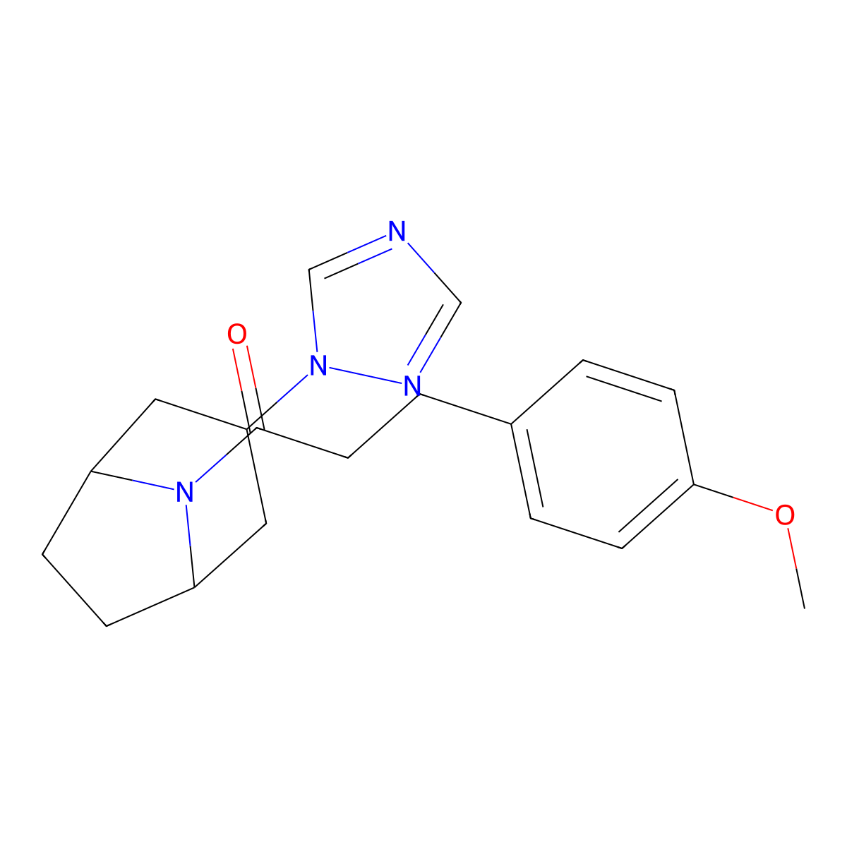 3-(4-methoxyphenyl)-1-[3-(1H-1,2,4-triazol-1-yl)-8-azabicyclo[3.2.1]octan-8-yl]propan-1-one molecular structure, CAS 2310155-98-5