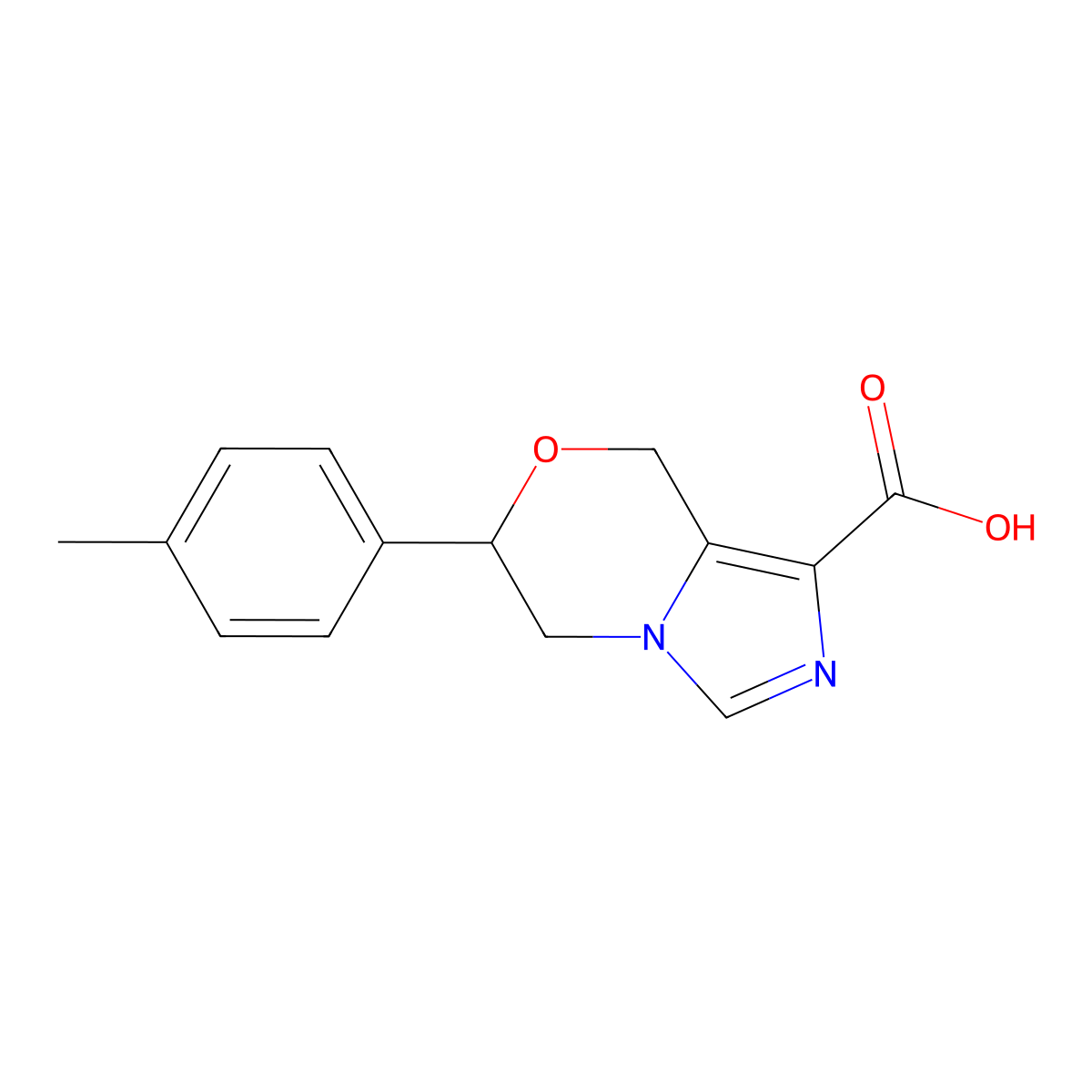 6-(4-methylphenyl)-5H,6H,8H-imidazo[4,3-c][1,4]oxazine-1-carboxylic acid molecular structure, CAS 2310156-01-3