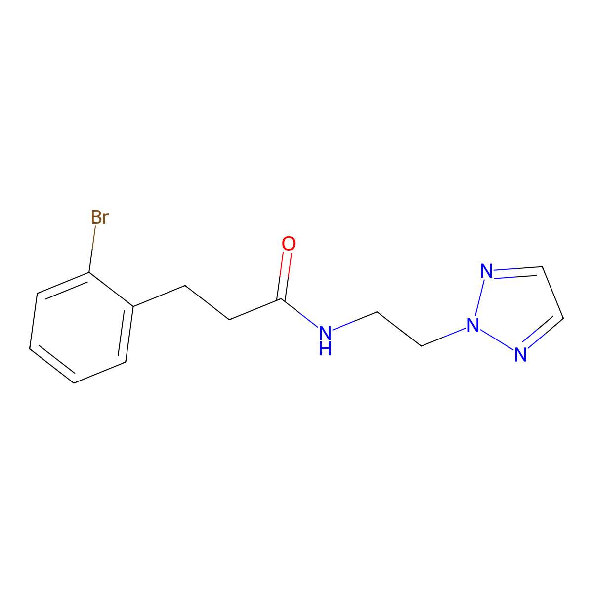 N-(2-(2H-1,2,3-triazol-2-yl)ethyl)-3-(2-bromophenyl)propanamide molecular structure, CAS 2310156-85-3
