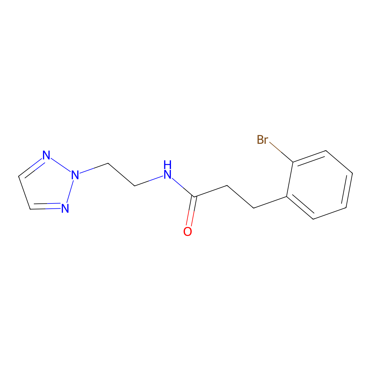 N-(2-(2H-1,2,3-triazol-2-yl)ethyl)-3-(2-bromophenyl)propanamide molecular structure, CAS 2310156-85-3