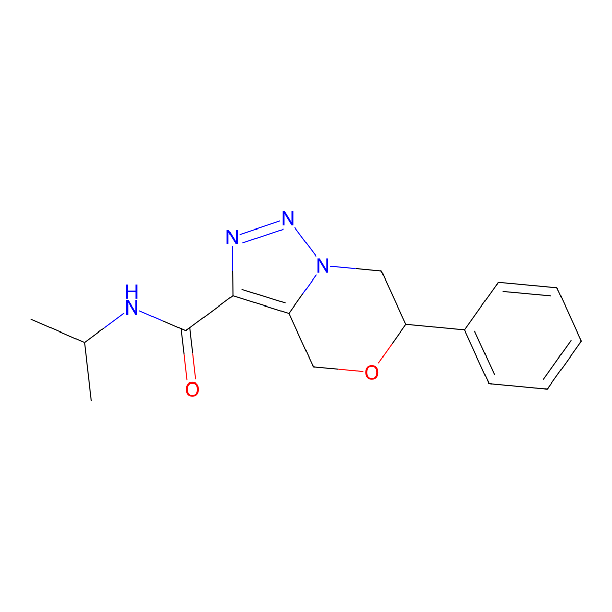N-isopropyl-6-phenyl-6,7-dihydro-4H-[1,2,3]triazolo[5,1-c][1,4]oxazine-3-carboxamide molecular structure, CAS 2310157-01-6