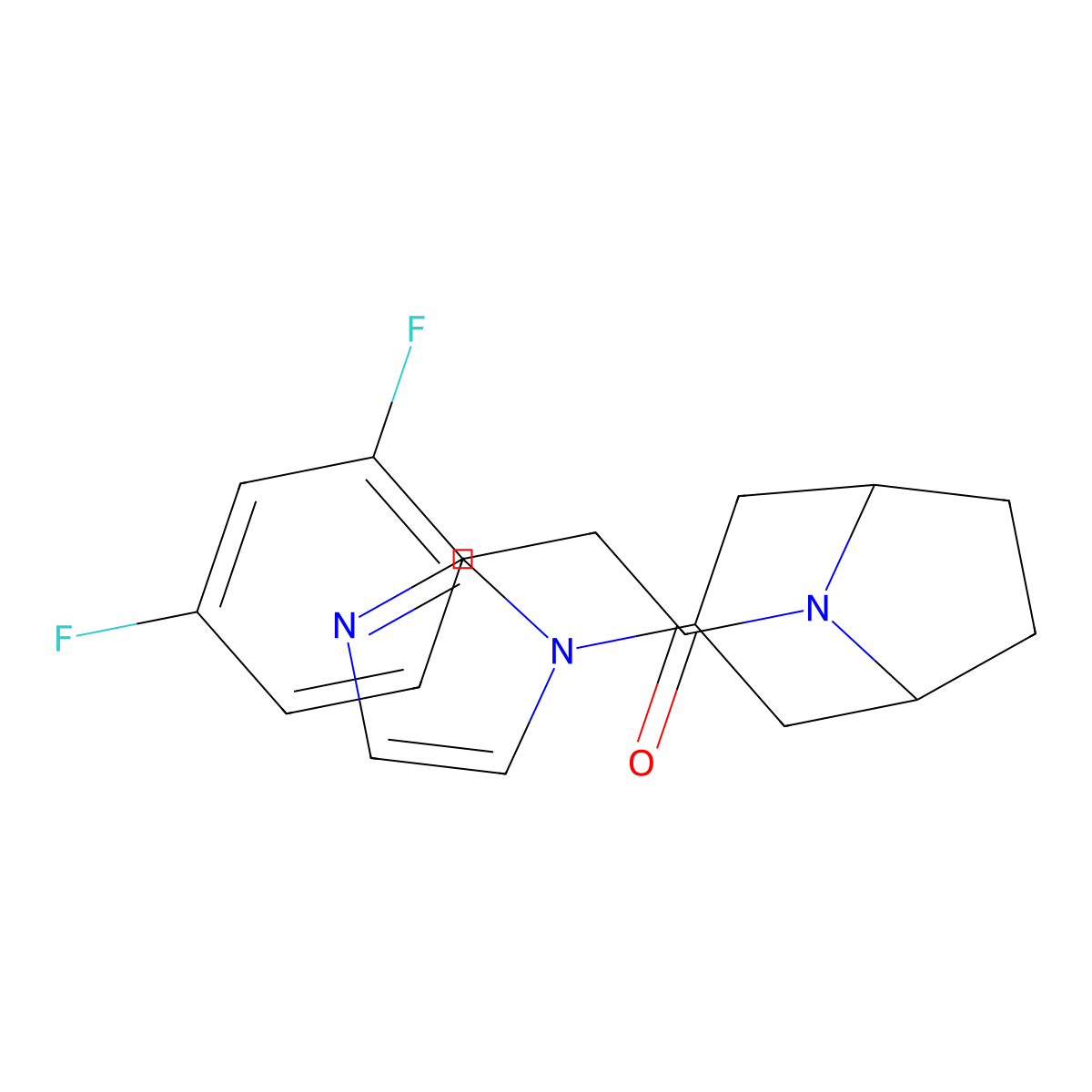2-(2,4-difluorophenyl)-1-[3-(1H-imidazol-1-yl)-8-azabicyclo[3.2.1]octan-8-yl]ethan-1-one molecular structure, CAS 2310158-71-3