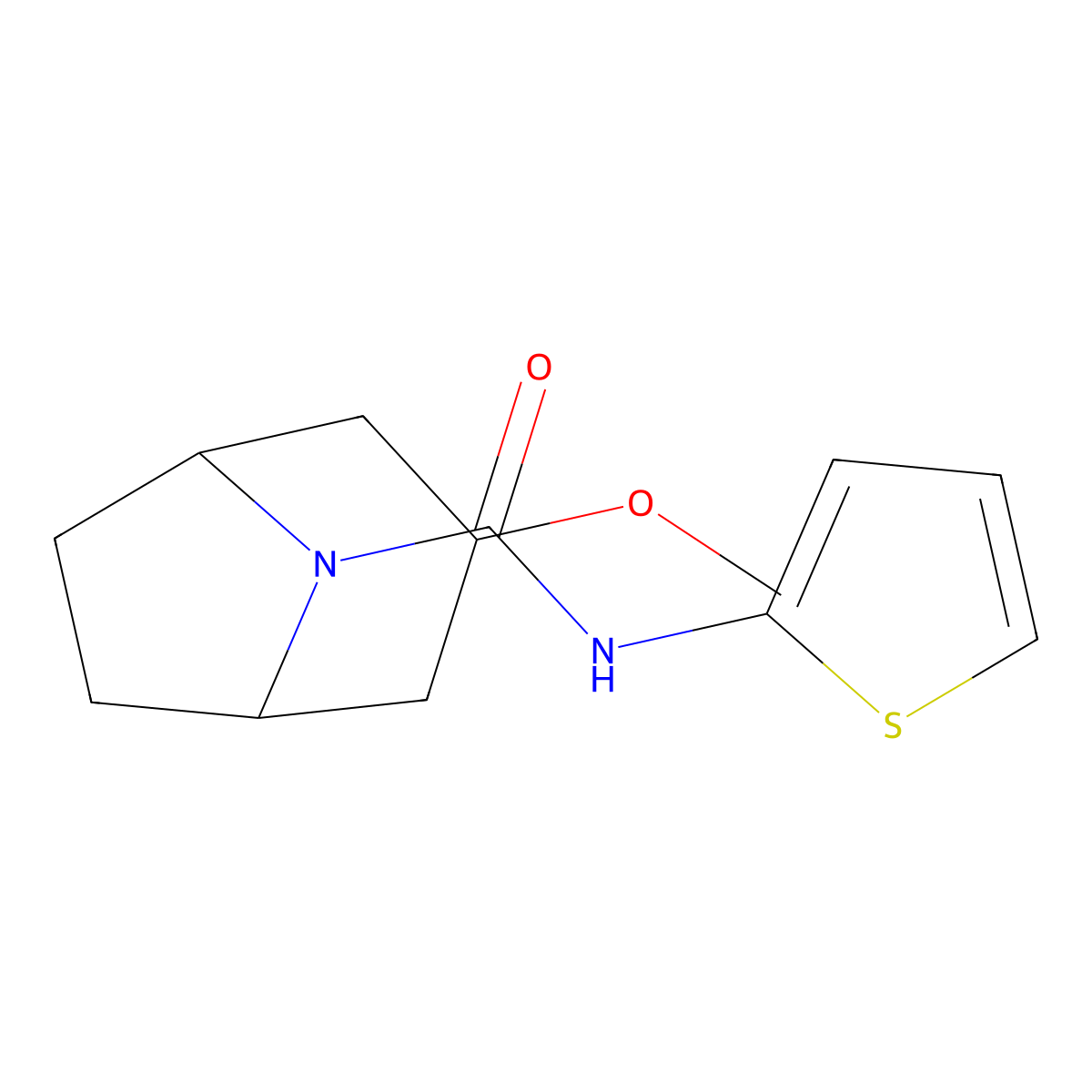 (1R,5S)-3-methoxy-N-(thiophen-2-yl)-8-azabicyclo[3.2.1]octane-8-carboxamide molecular structure, CAS 2310159-06-7