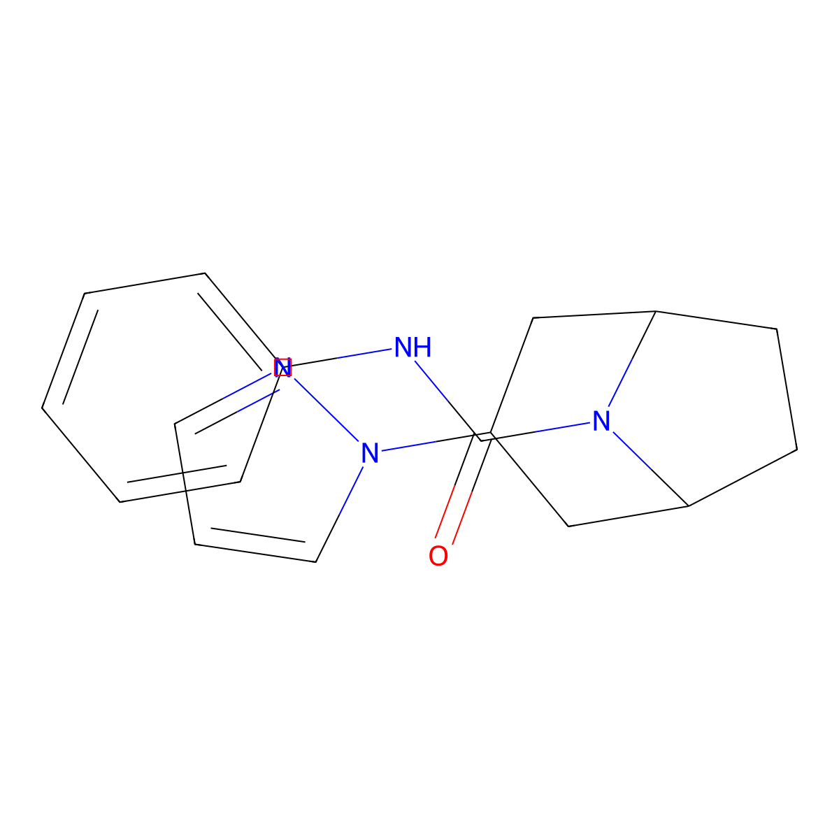 N-phenyl-3-(1H-pyrazol-1-yl)-8-azabicyclo[3.2.1]octane-8-carboxamide molecular structure, CAS 2310159-34-1