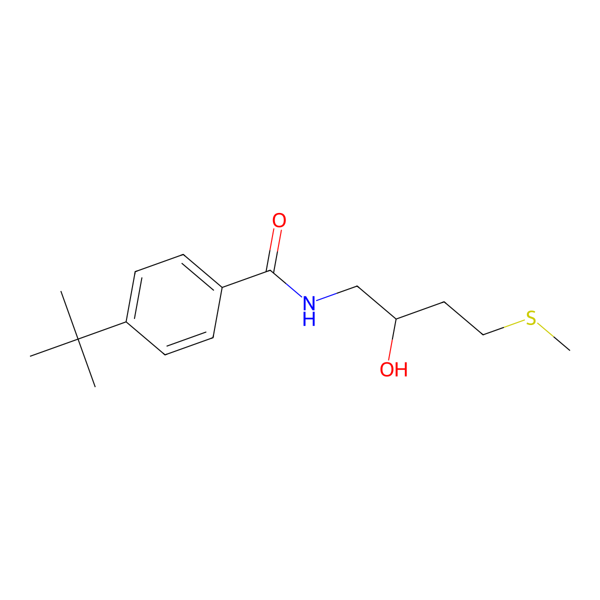 4-tert-butyl-N-[2-hydroxy-4-(methylsulfanyl)butyl]benzamide molecular structure, CAS 2310205-32-2
