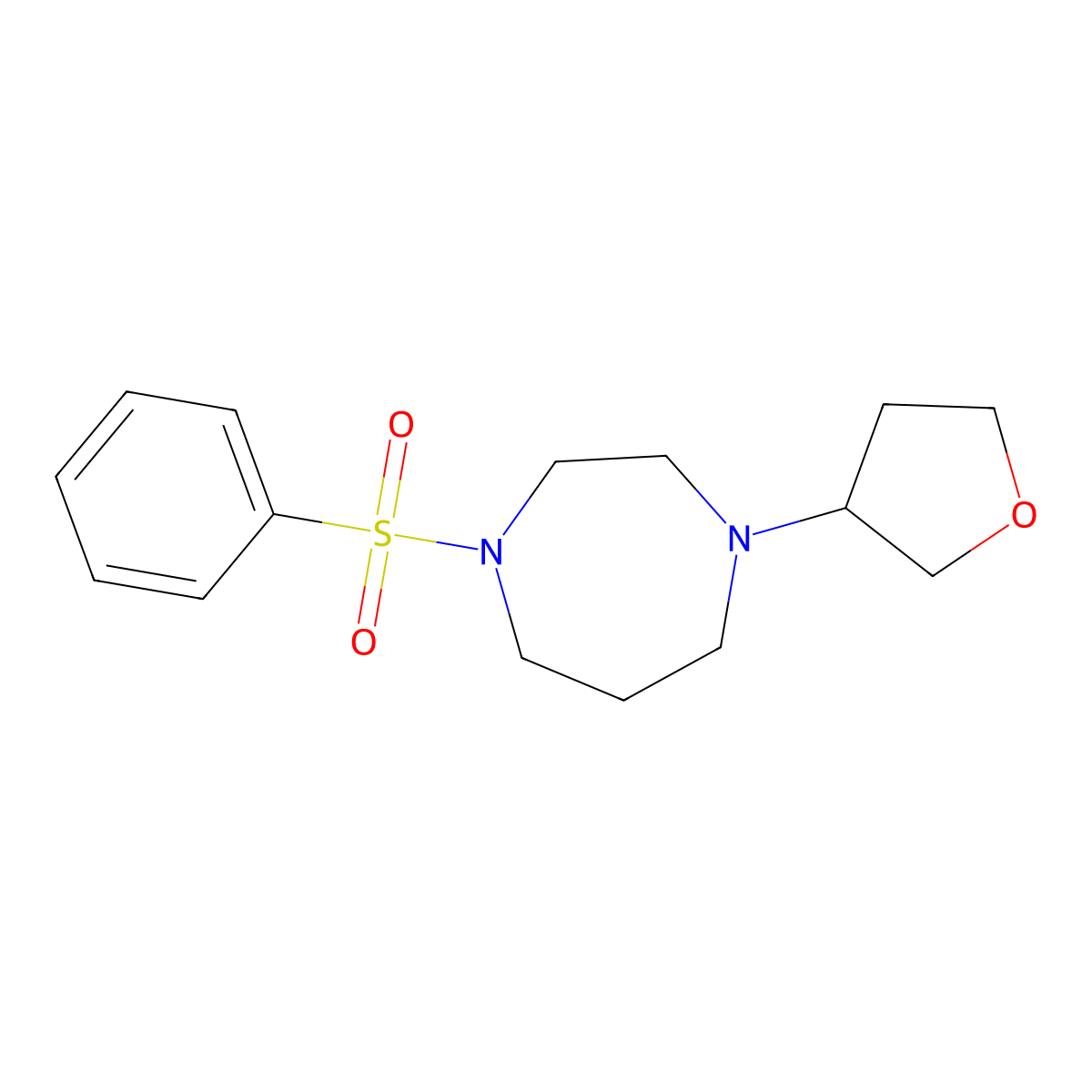 1-(Benzenesulfonyl)-4-(oxolan-3-yl)-1,4-diazepane molecular structure, CAS 2310205-41-3