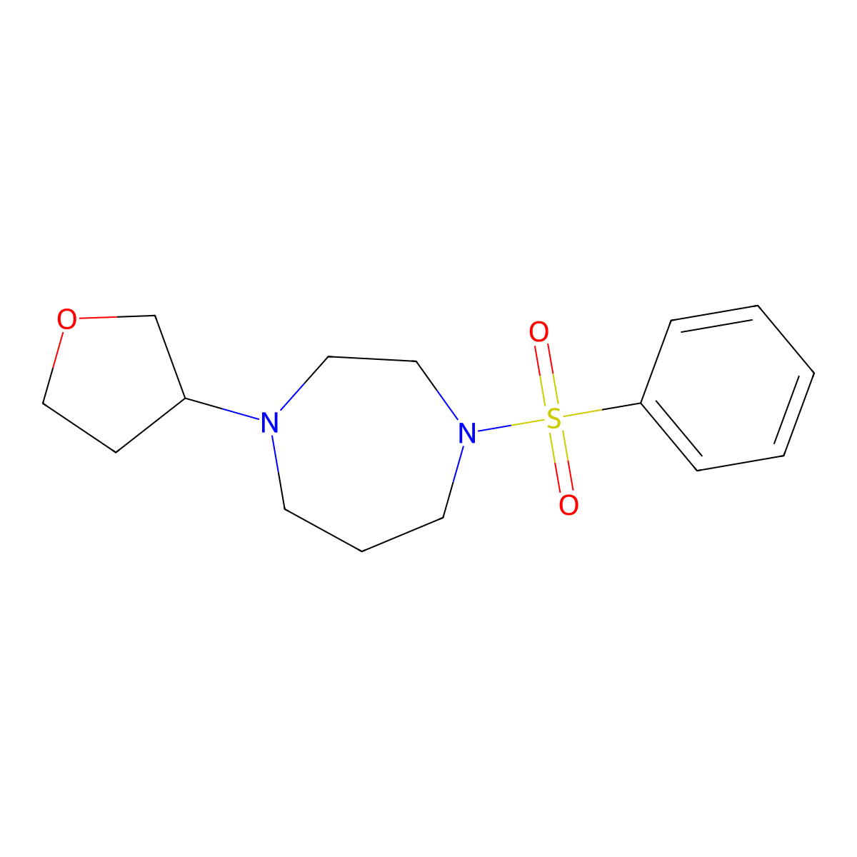 1-(Benzenesulfonyl)-4-(oxolan-3-yl)-1,4-diazepane molecular structure, CAS 2310205-41-3