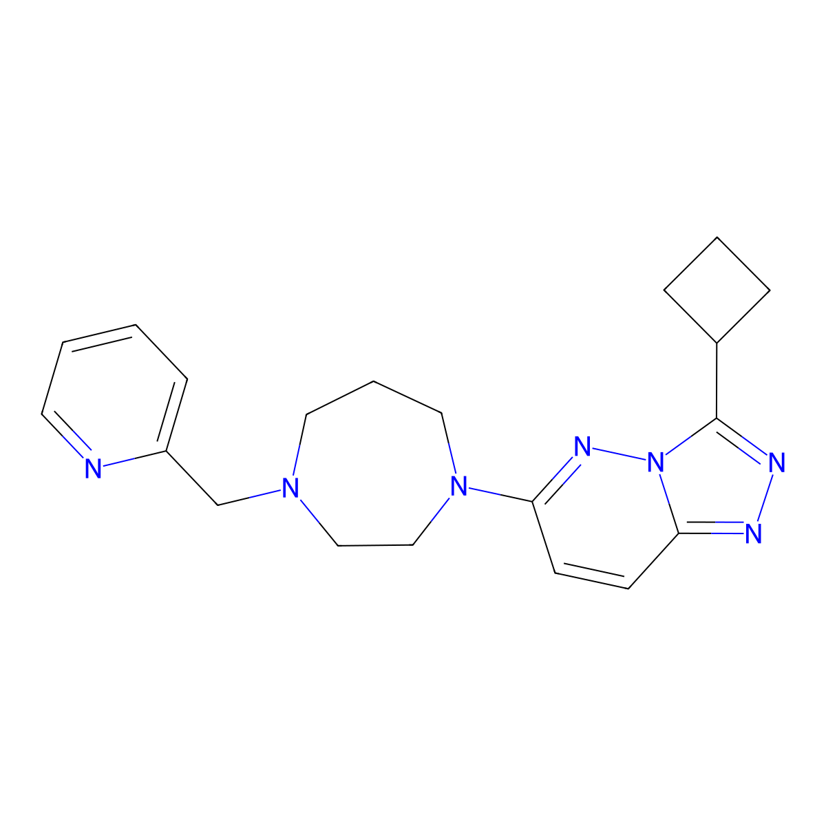 1-{3-Cyclobutyl-[1,2,4]triazolo[4,3-b]pyridazin-6-yl}-4-[(pyridin-2-yl)methyl]-1,4-diazepane molecular structure, CAS 2310205-76-4