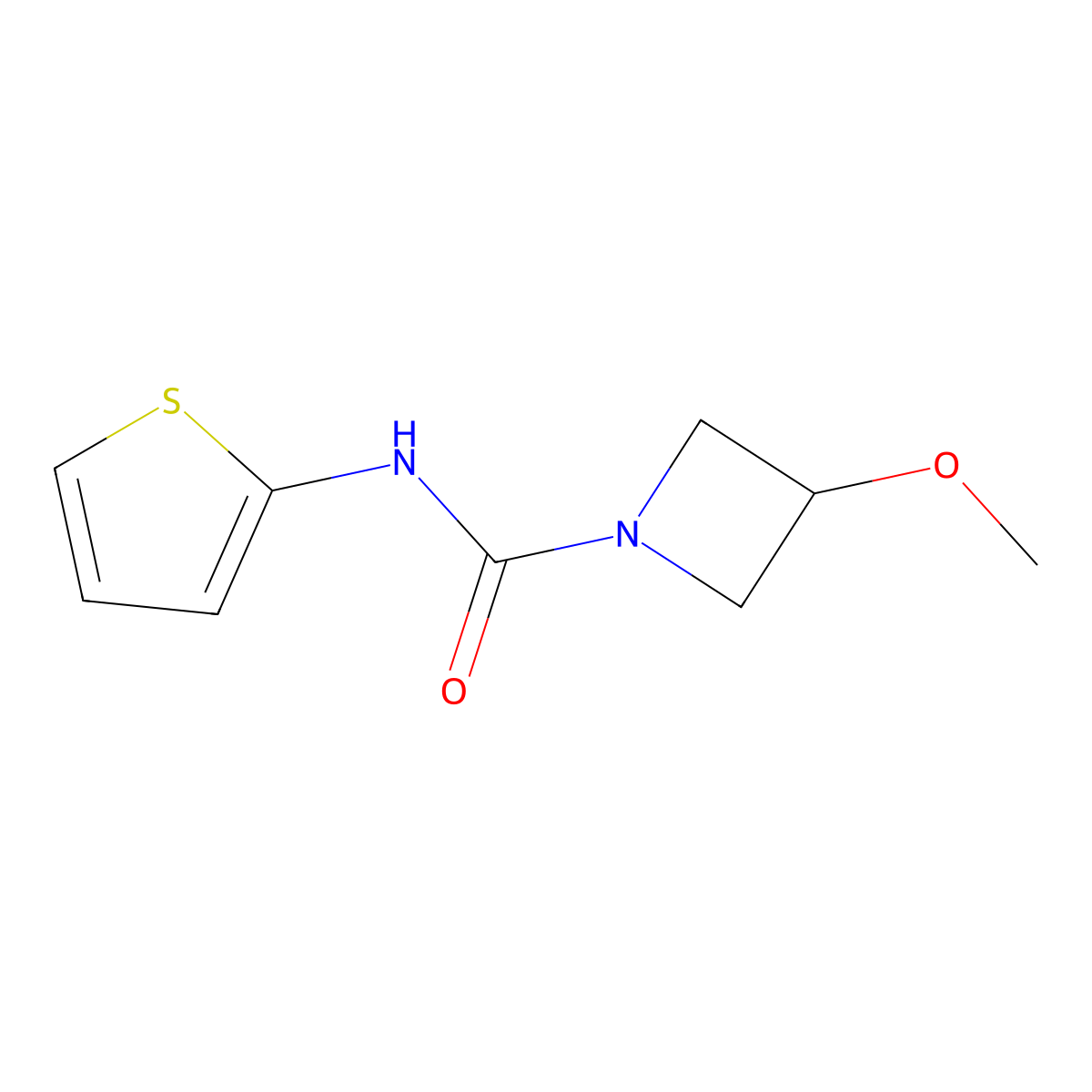3-methoxy-N-(thiophen-2-yl)azetidine-1-carboxamide molecular structure, CAS 2310206-32-5