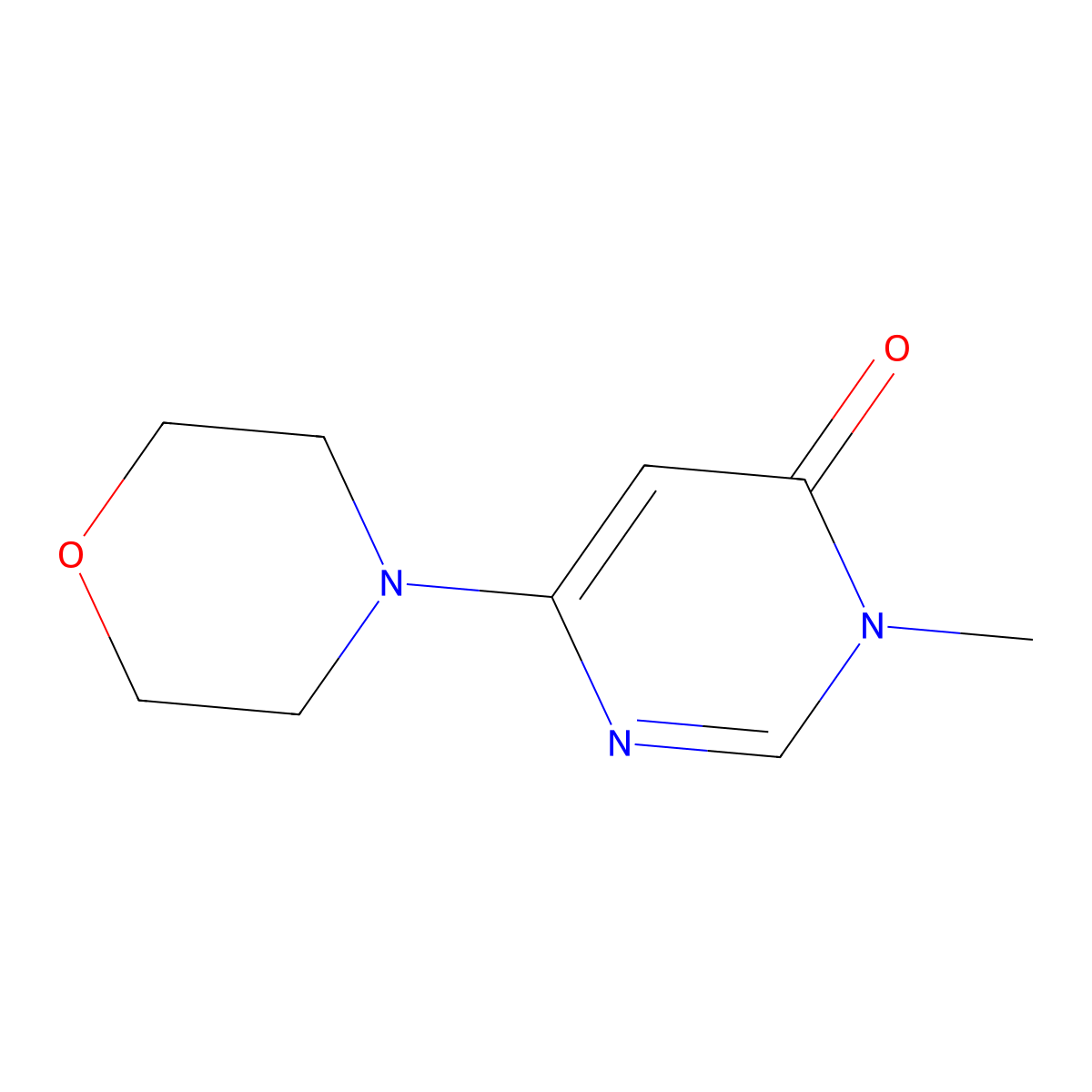 3-methyl-6-morpholinopyrimidin-4(3H)-one molecular structure, CAS 2310206-61-0