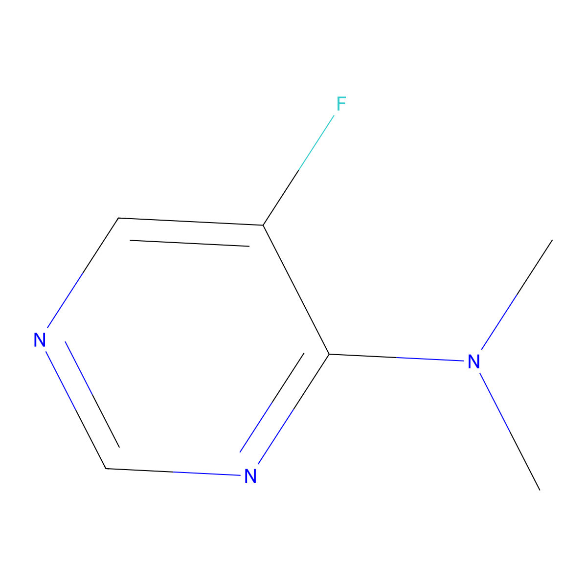 5-fluoro-N,N-dimethylpyrimidin-4-amine molecular structure, CAS 2310207-38-4