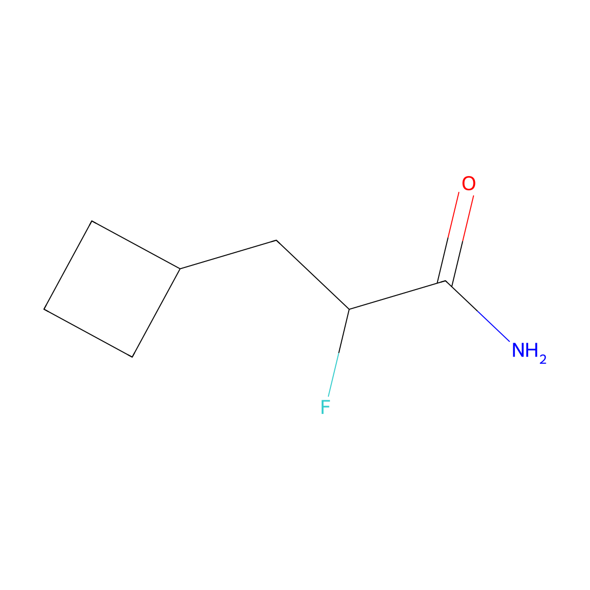 3-Cyclobutyl-2-fluoropropanamide molecular structure, CAS 2310207-66-8