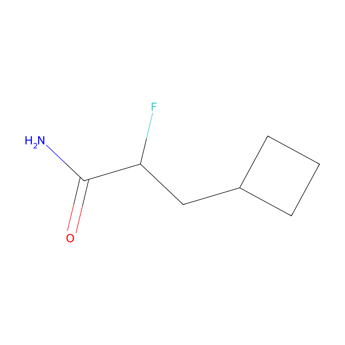 3-Cyclobutyl-2-fluoropropanamide molecular structure, CAS 2310207-66-8