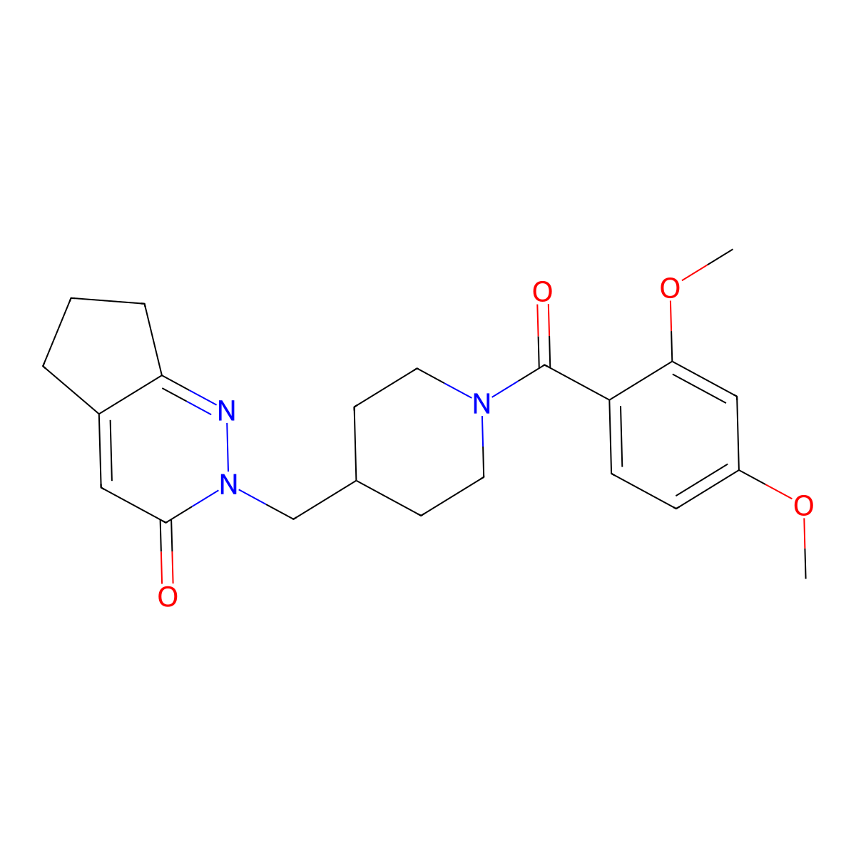 2-{[1-(2,4-dimethoxybenzoyl)piperidin-4-yl]methyl}-2H,3H,5H,6H,7H-cyclopenta[c]pyridazin-3-one molecular structure, CAS 2310207-69-1