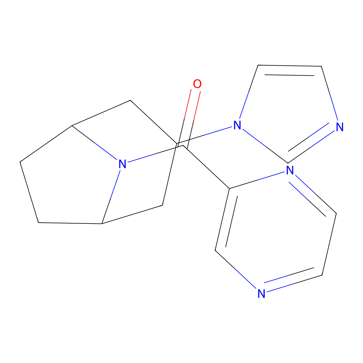 3-(1H-imidazol-1-yl)-8-(pyrazine-2-carbonyl)-8-azabicyclo[3.2.1]octane molecular structure, CAS 2310209-18-6