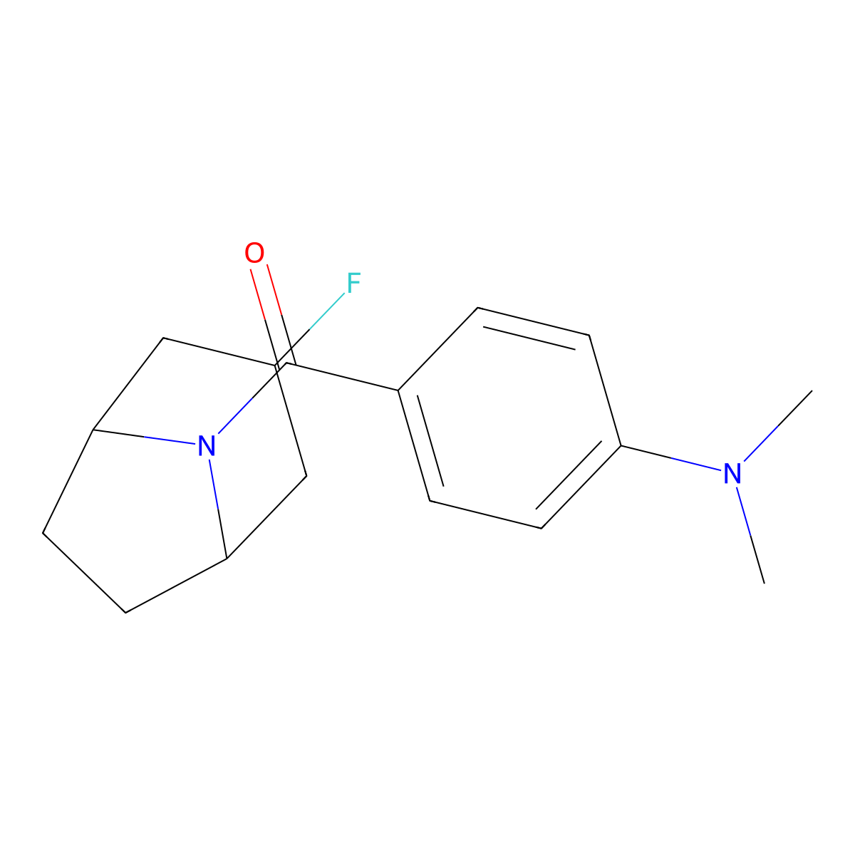 4-{3-fluoro-8-azabicyclo[3.2.1]octane-8-carbonyl}-N,N-dimethylaniline molecular structure, CAS 2310220-92-7