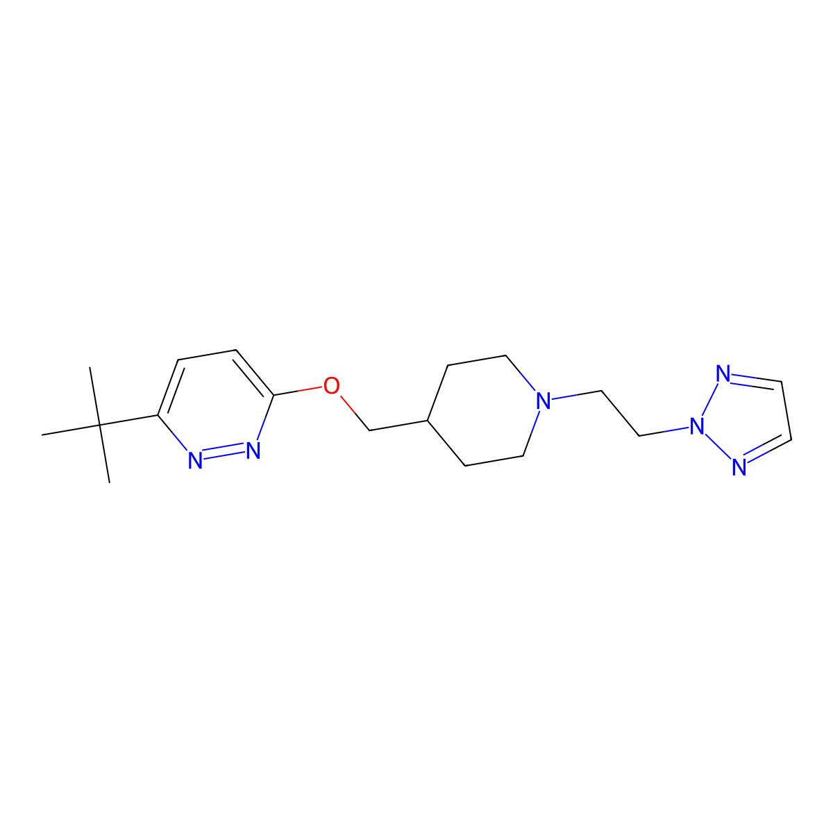 3-tert-butyl-6-({1-[2-(2H-1,2,3-triazol-2-yl)ethyl]piperidin-4-yl}methoxy)pyridazine molecular structure, CAS 2310223-97-1