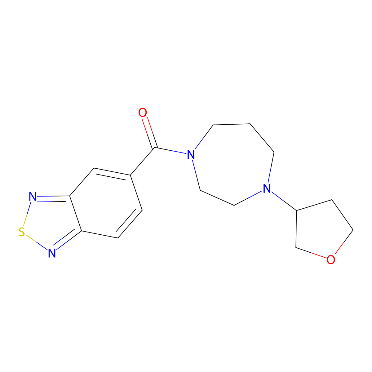 5-[4-(Oxolan-3-yl)-1,4-diazepane-1-carbonyl]-2,1,3-benzothiadiazole molecular structure, CAS 2310224-17-8
