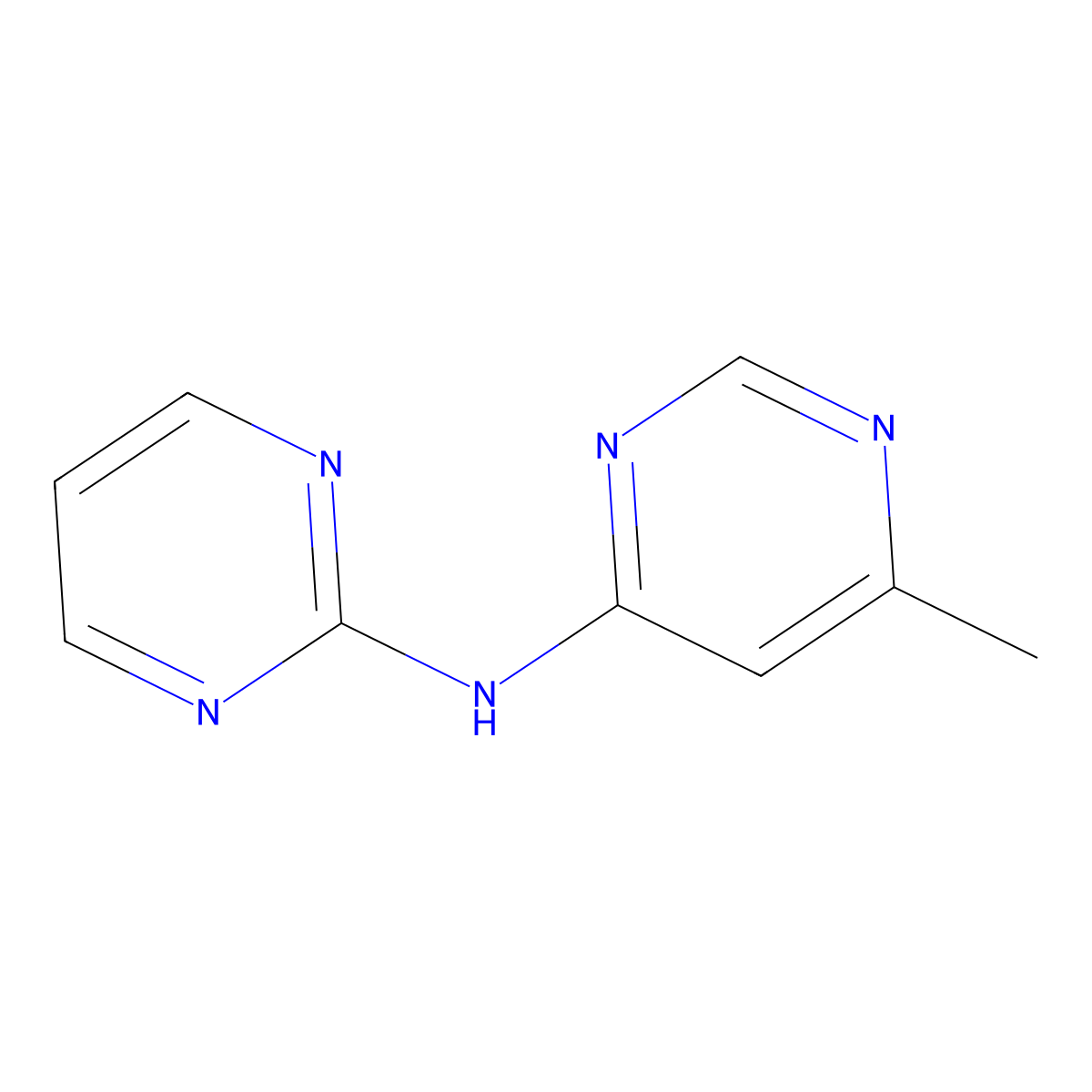 6-methyl-N-(pyrimidin-2-yl)pyrimidin-4-amine molecular structure, CAS 2310224-90-7