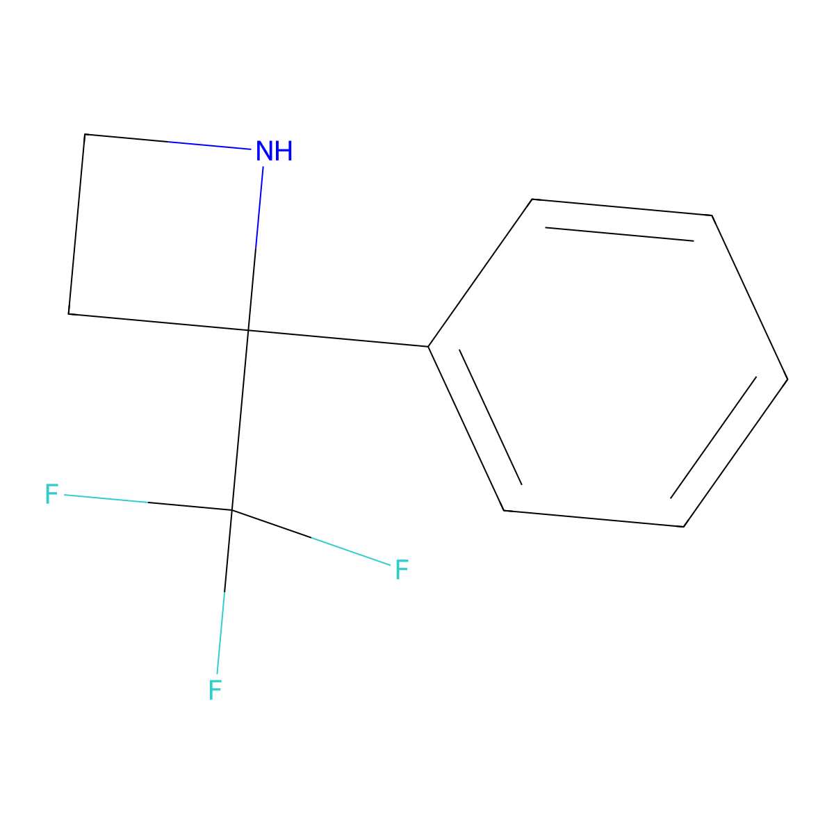2-Phenyl-2-(trifluoromethyl)azetidine molecular structure, CAS 2310234-08-1