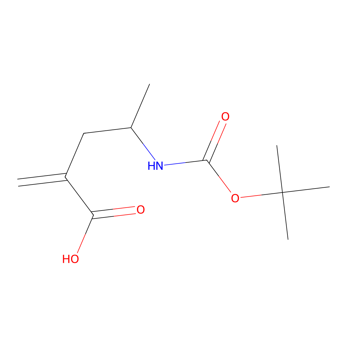 (4S)-4-{[(tert-butoxy)carbonyl]amino}-2-methylidenepentanoic acid molecular structure, CAS 2310251-80-8