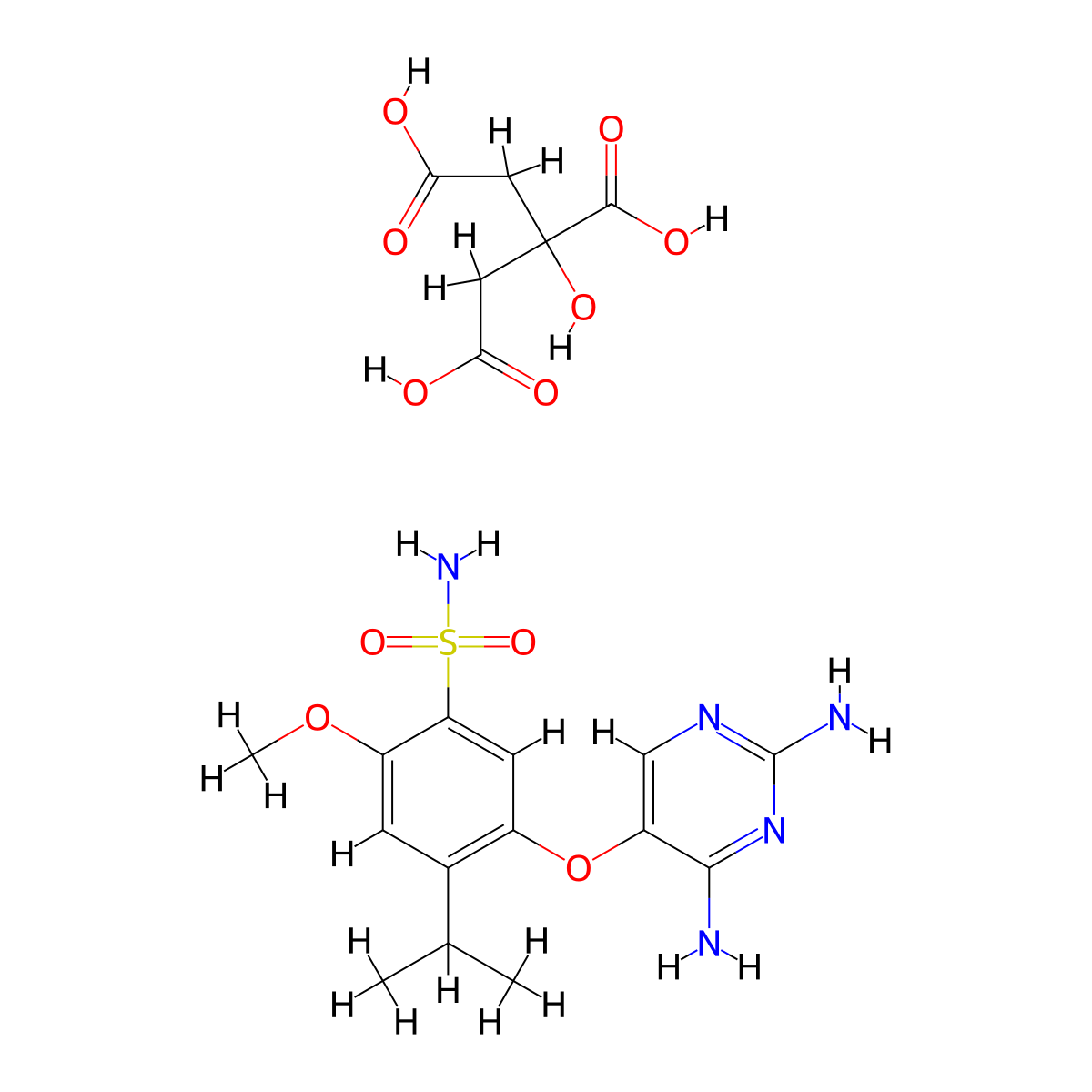 Gefapixant Citrate molecular structure, CAS 2310299-91-1