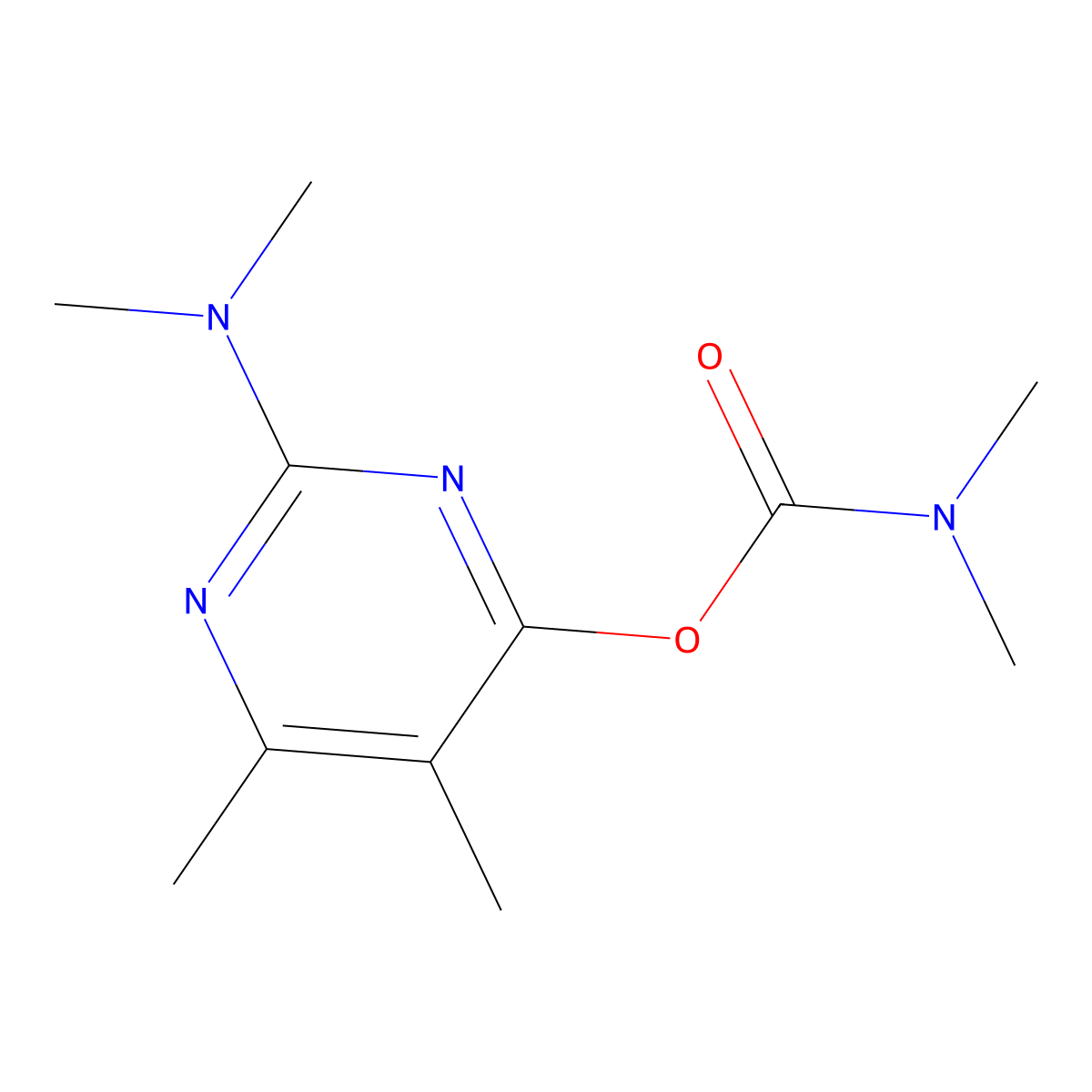 Pirimicarb molecular structure, CAS 23103-98-2