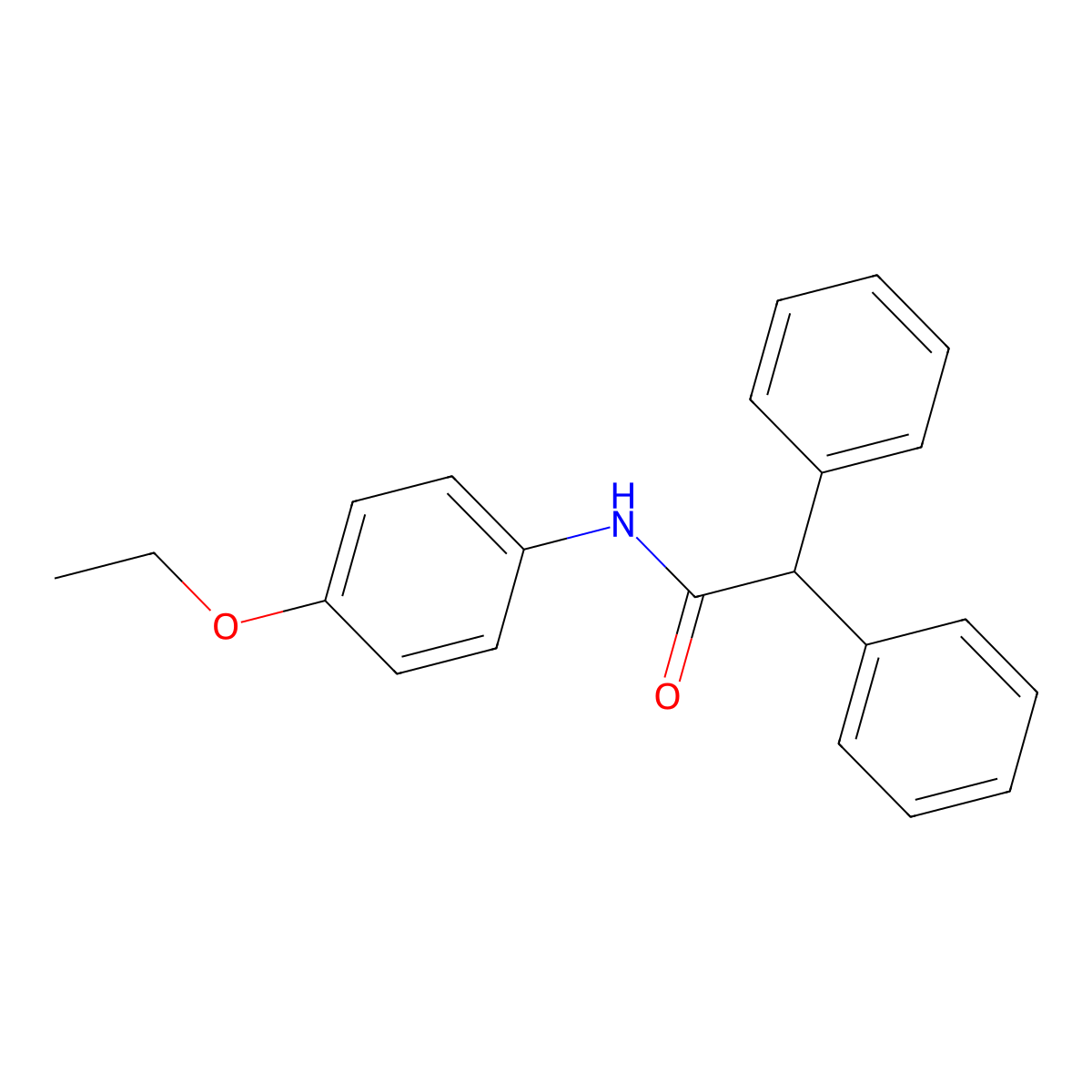 2,2-Diphenyl-4'-ethoxyacetanilide molecular structure, CAS 23105-48-8
