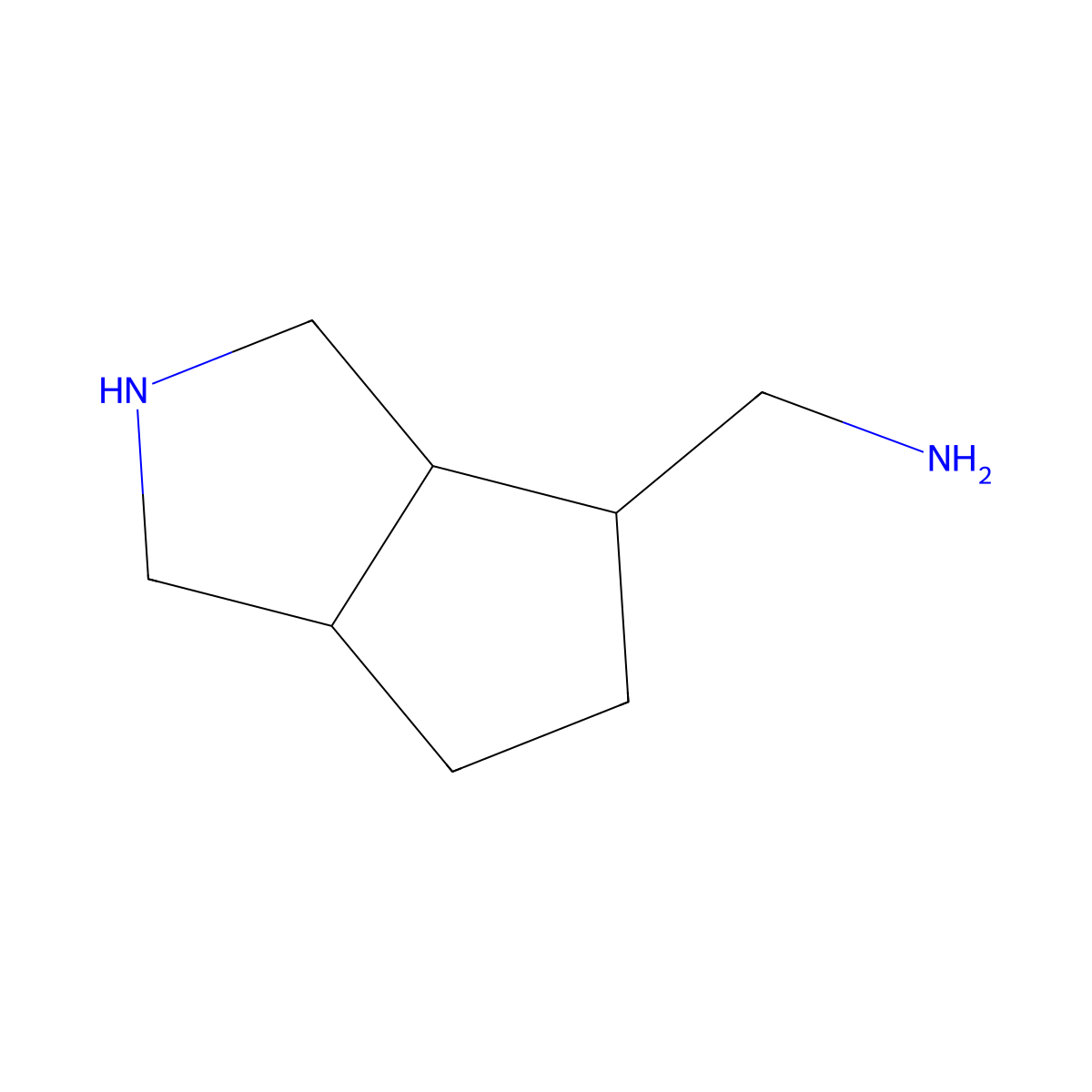 {Octahydrocyclopenta[c]pyrrol-4-yl}methanamine molecular structure, CAS 2310928-22-2