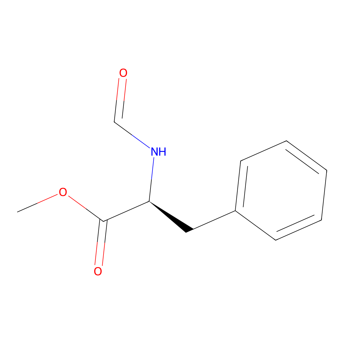 N-formylphenylalanine methyl ester molecular structure, CAS 2311-21-9