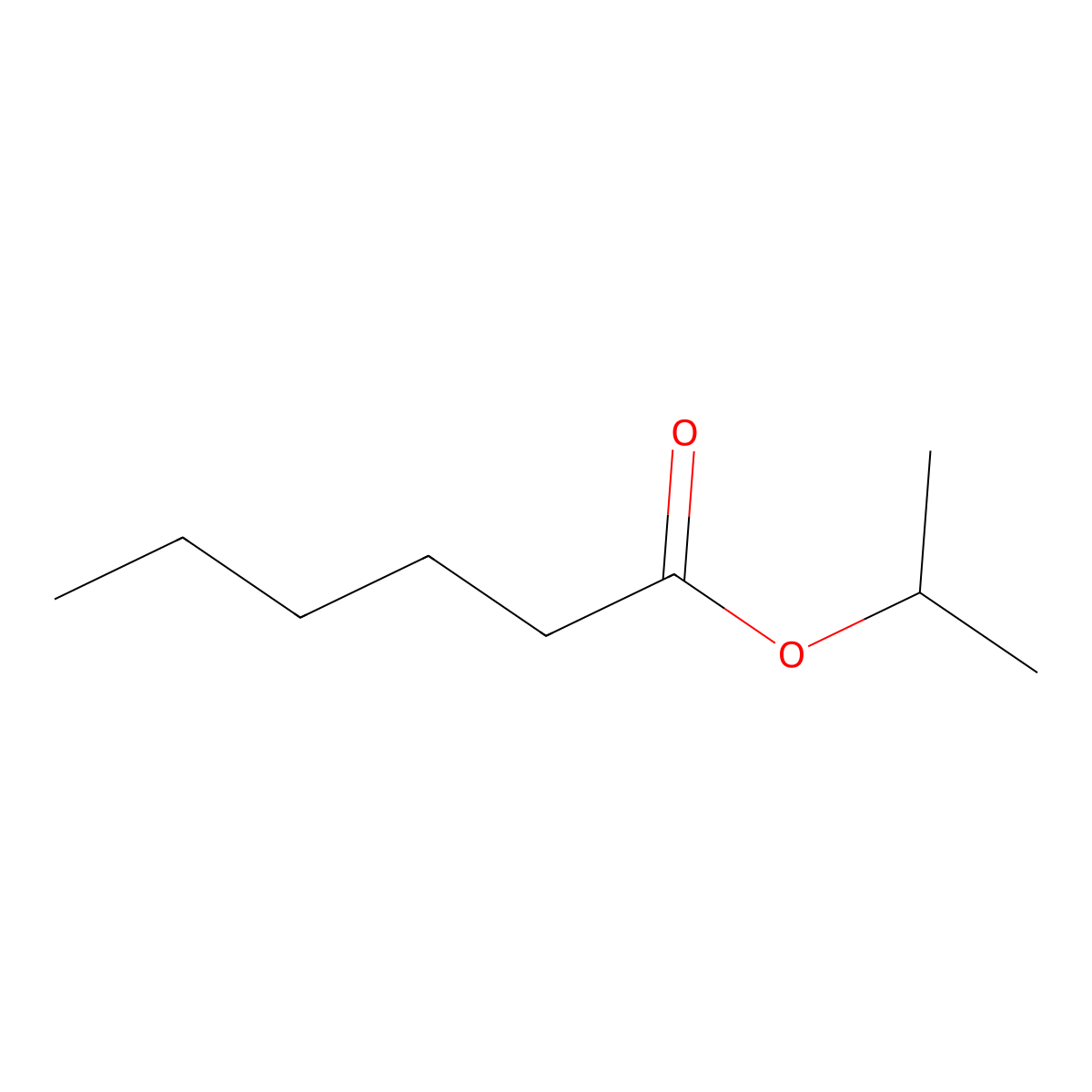 Isopropyl hexanoate molecular structure, CAS 2311-46-8